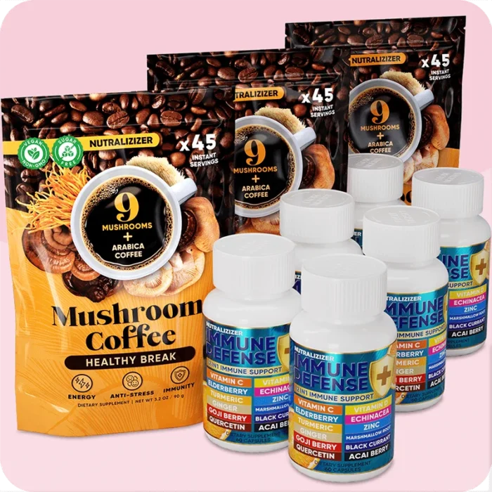 Immune Defense & Mushroom Coffee (Bundle X 3) - Image 1